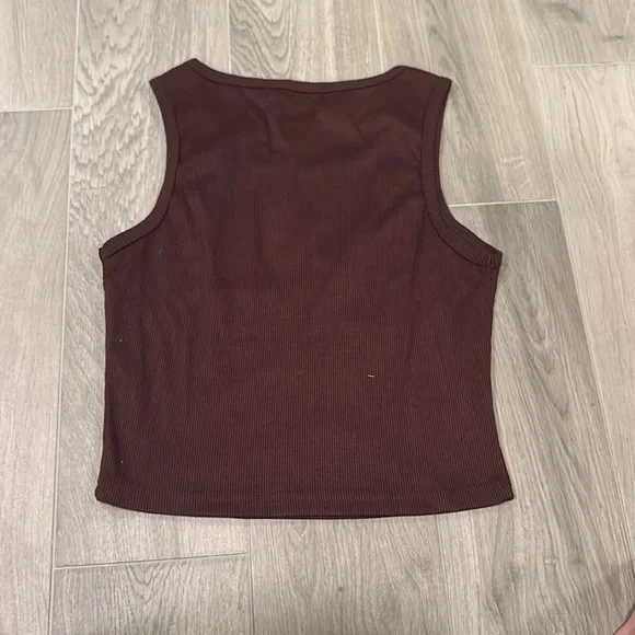 SHEIN Women’s Brown Graphic Tank Top Size S - Picture 2 of 4